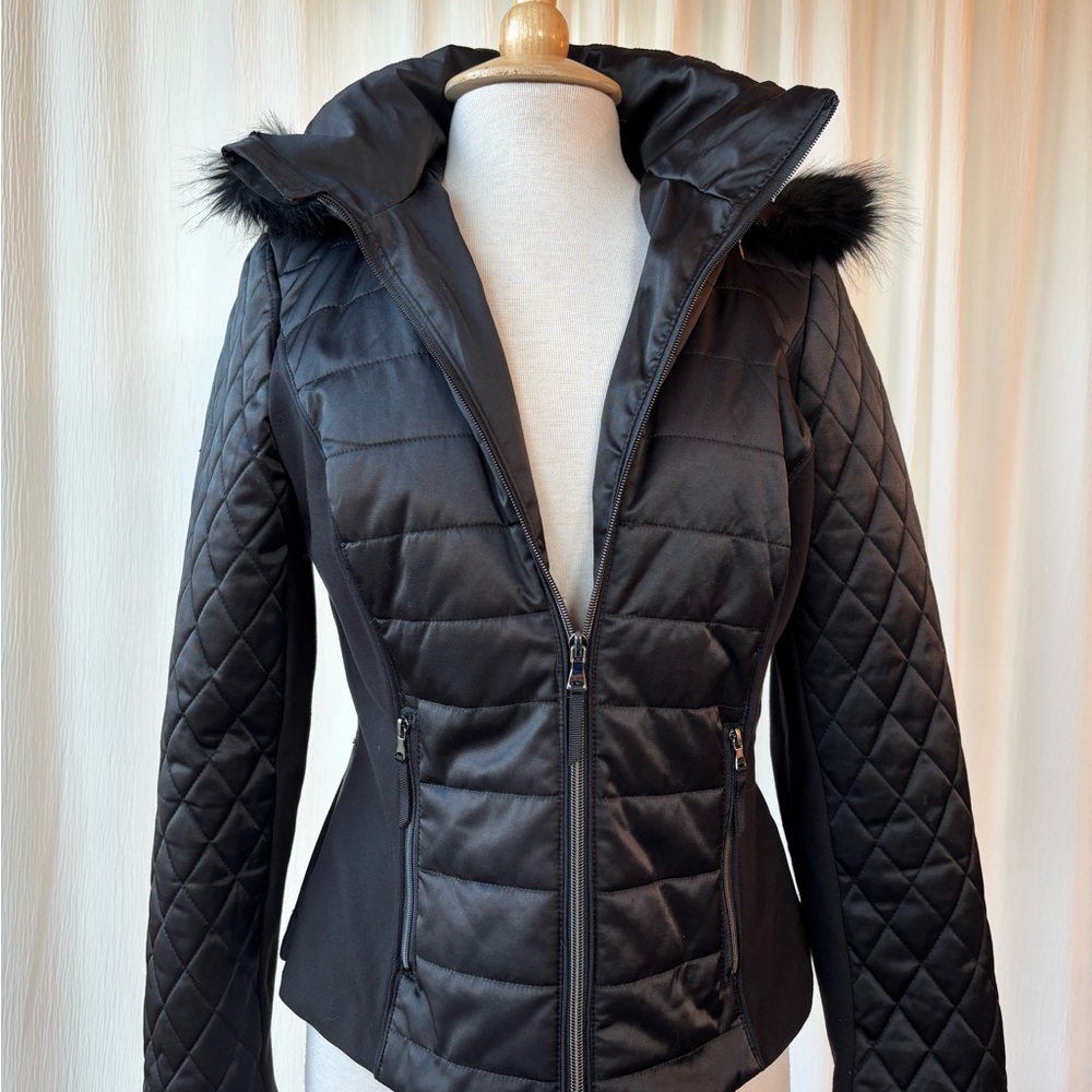 Elegant Black Quilted Puffer Jacket